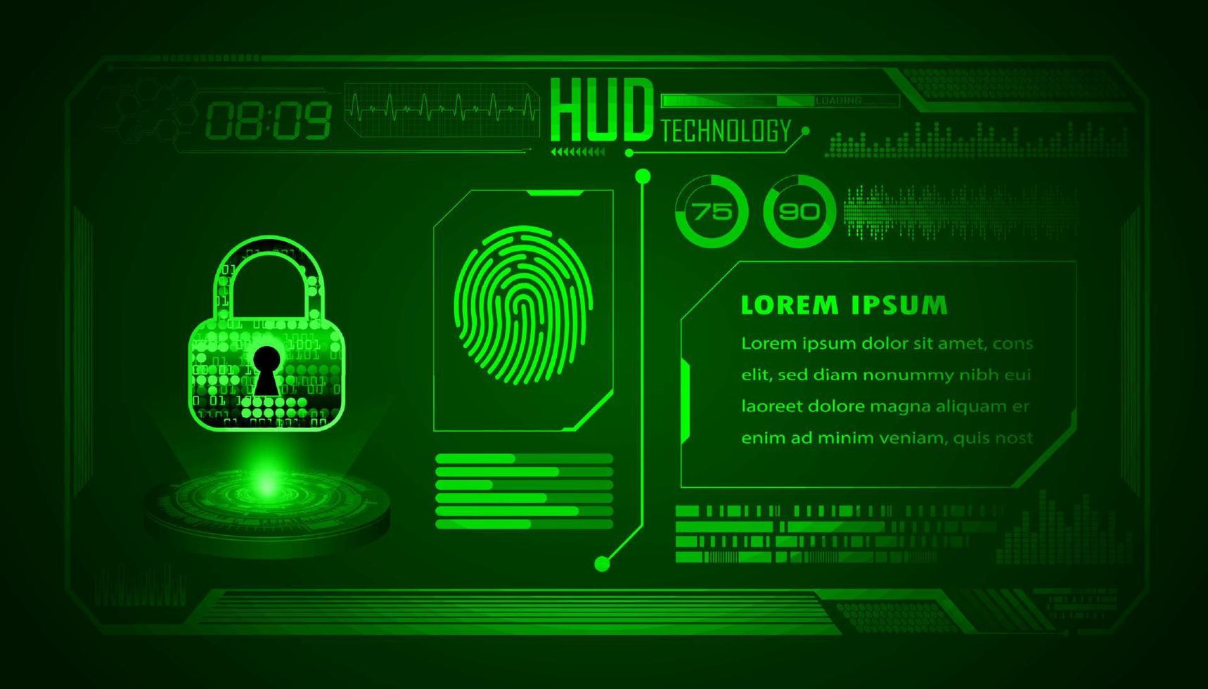 Modern HUD Technology Screen Background vector