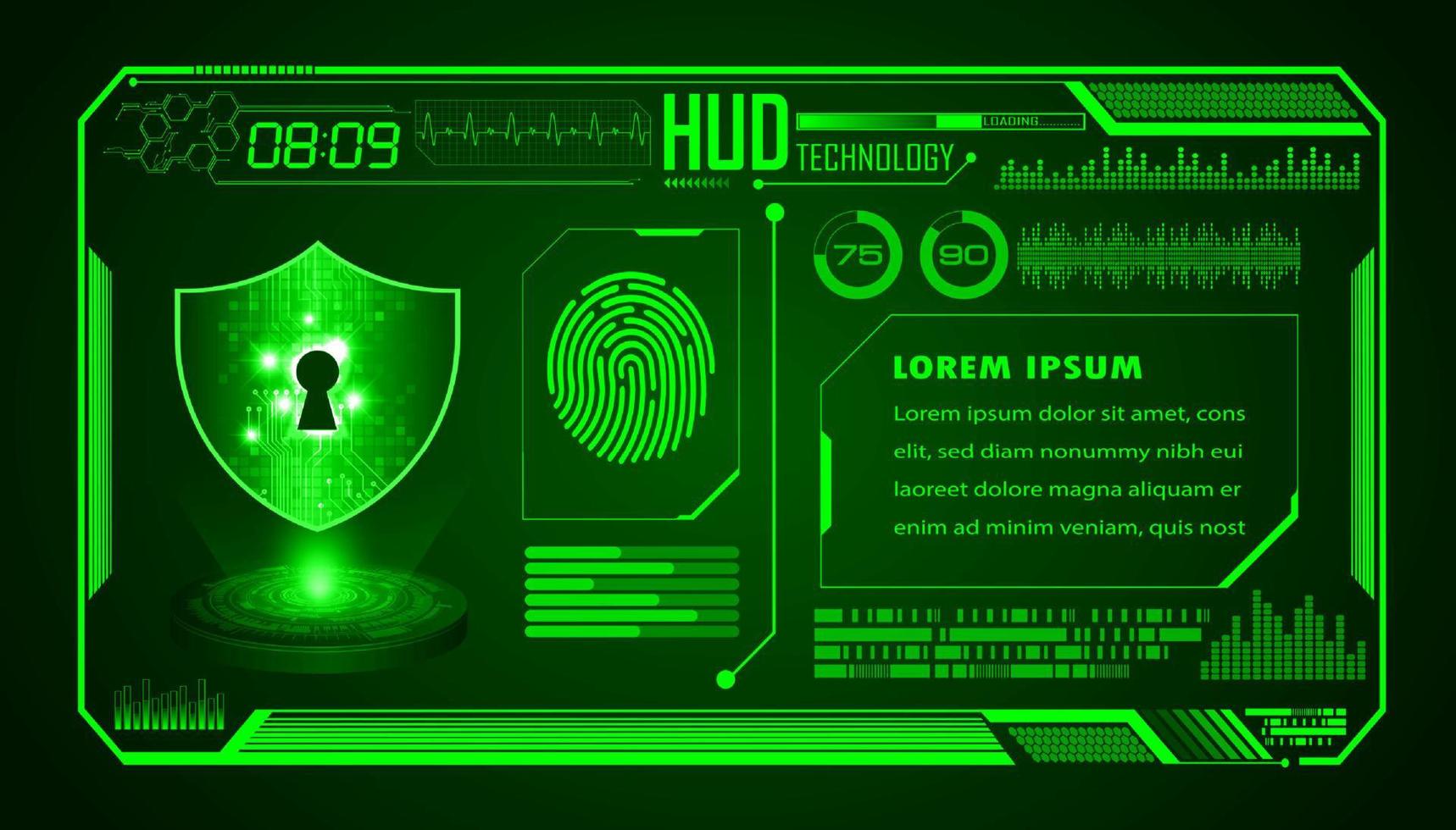 Modern HUD Technology Screen Background vector