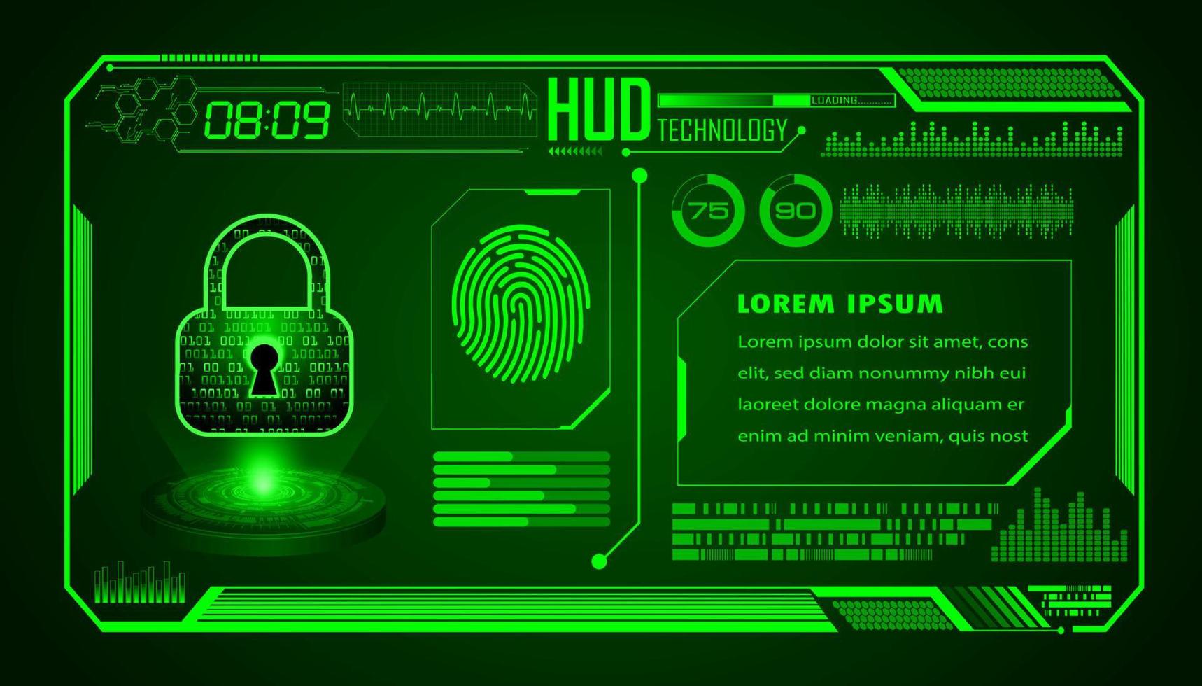 fondo de pantalla de tecnología hud moderna vector