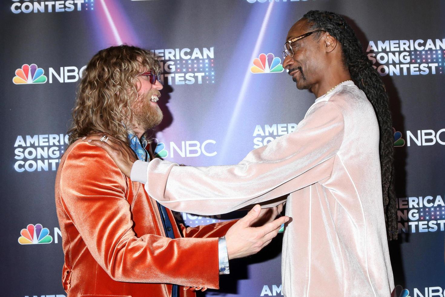 LOS ANGELES, APR 25 - Allen Stone, Snoop Dogg at the America Song Contest Semi-finals Red Carpet at Universal Studios on April 25, 2022 in Universal City, CA photo