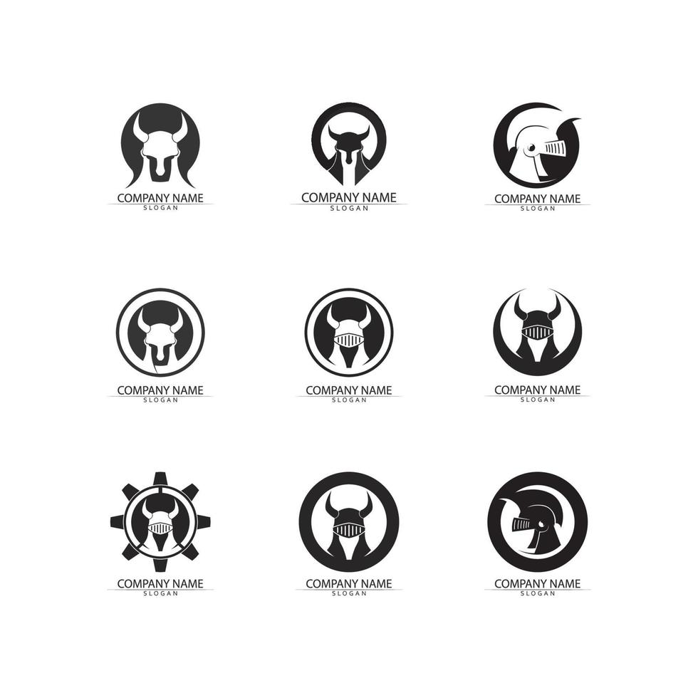 vector de diseños de iconos de logotipo espartano