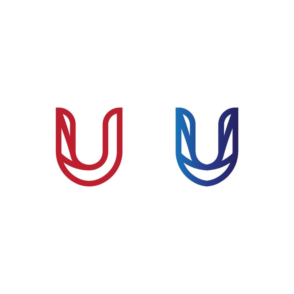 Initial letter U logo business and design icon vector