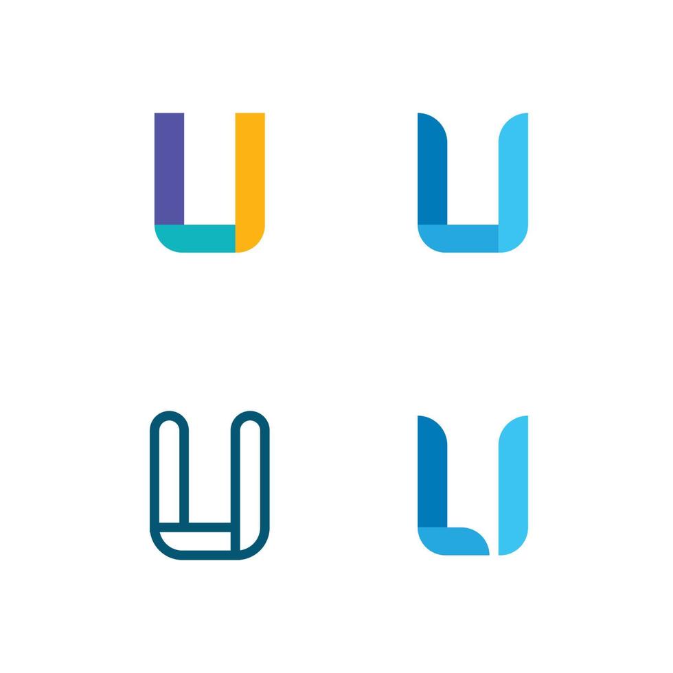 Initial letter U logo business and design icon vector