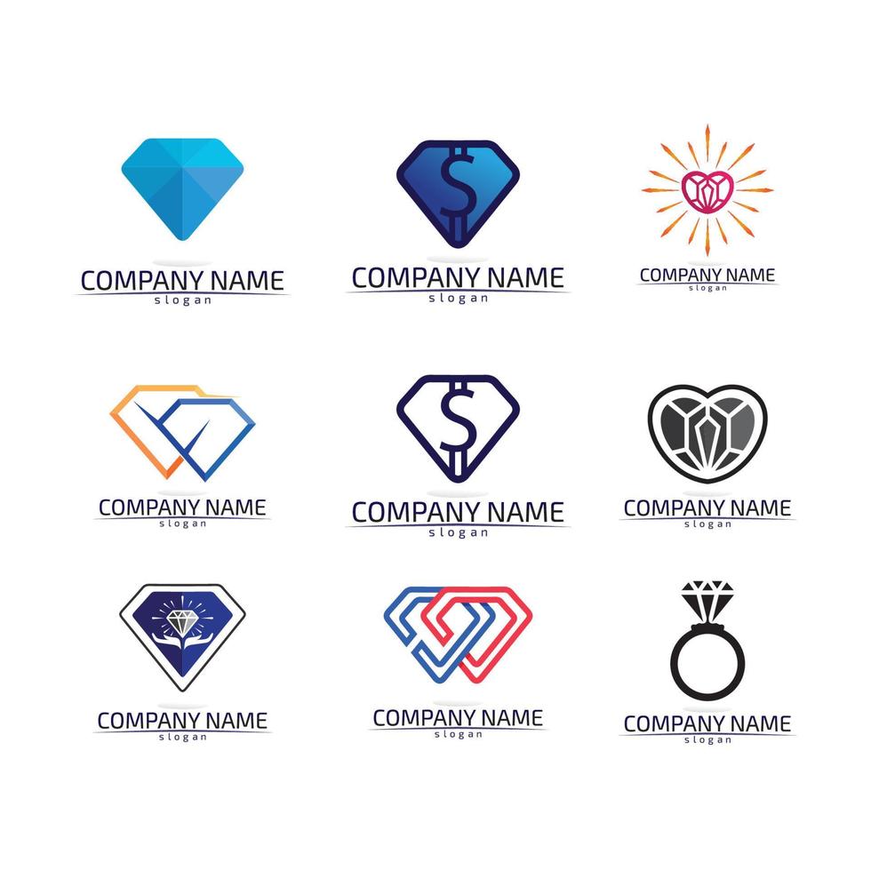 plantilla de logotipo de diamante vector