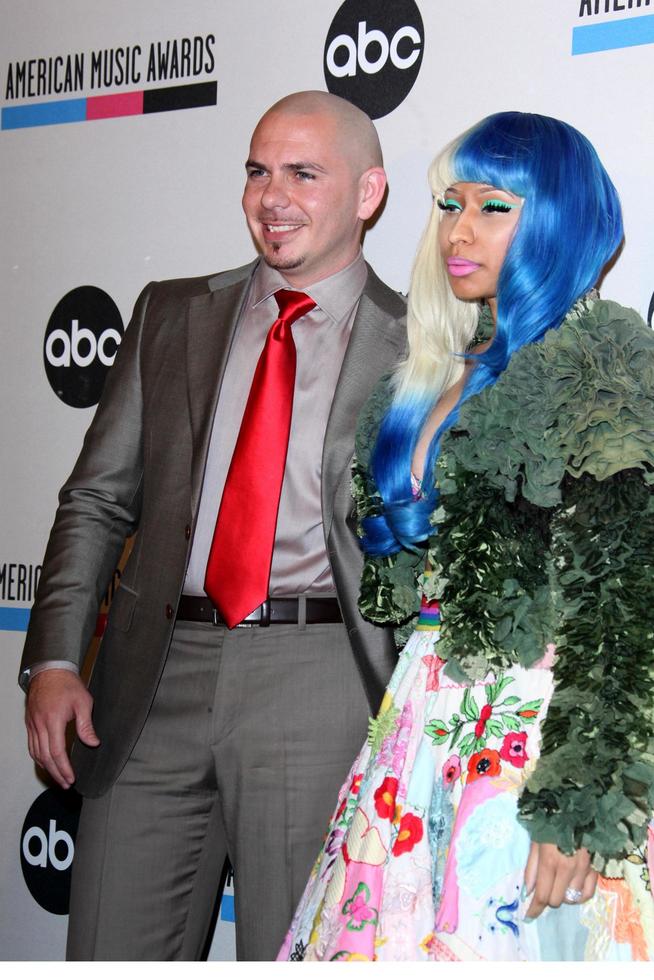 LOS ANGELES - OCT 11 - Pitbull Nicki Minaj arriving at the 2011 American Music Awards Nominations Press Conference at the JW Marriott Los Angeles at L.A. LIVE on October 11, 2011 in Los Angeles, CA photo
