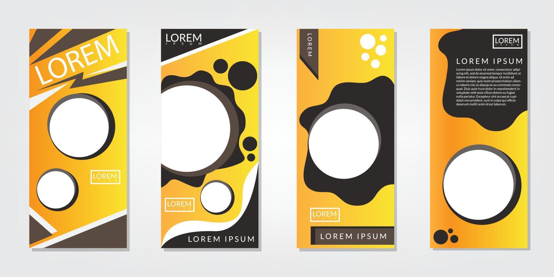 set of x banner template in black and yellow color. suitable for business promotion vector