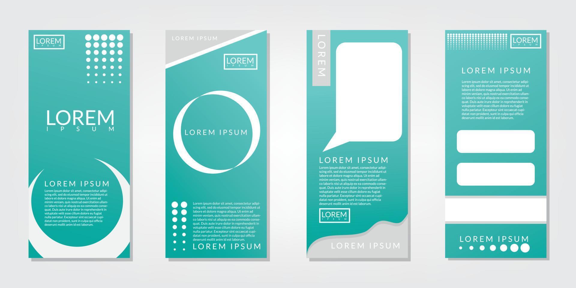 green modern x banner set template good for exhibition display. vector