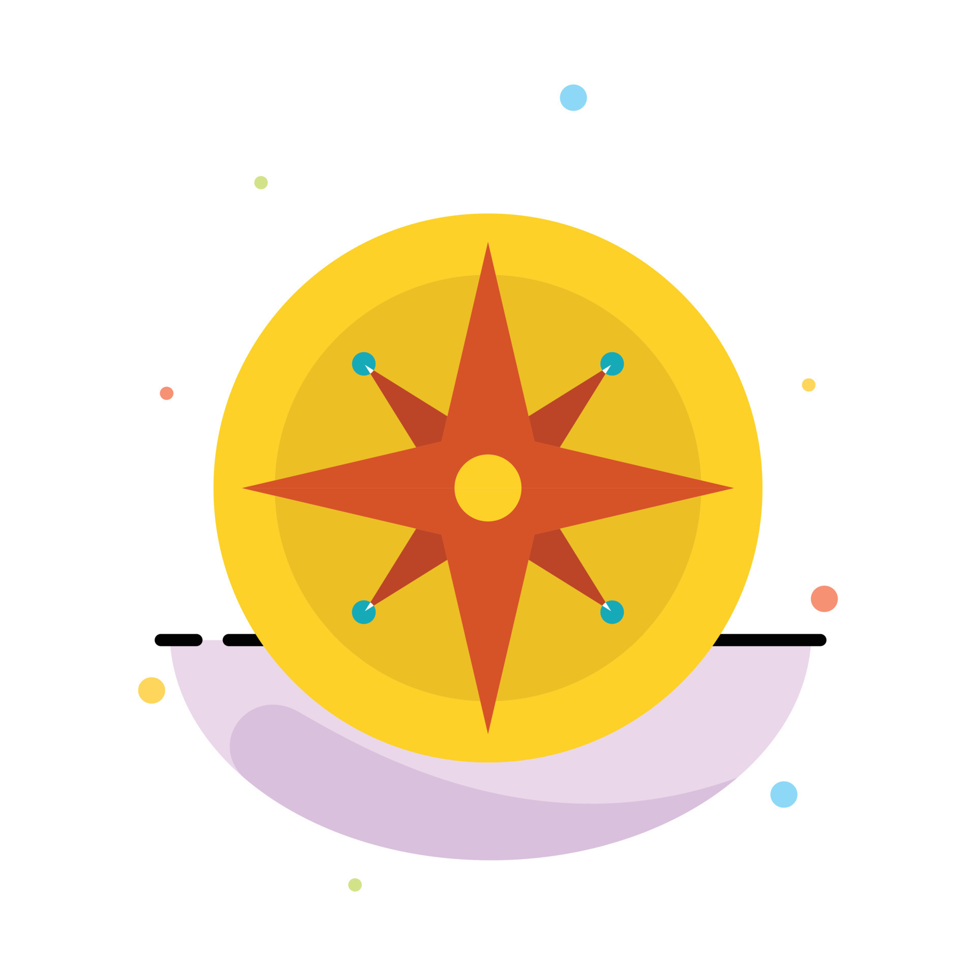 Compass Location Navigation Navigator Position Abstract Flat Color Icon