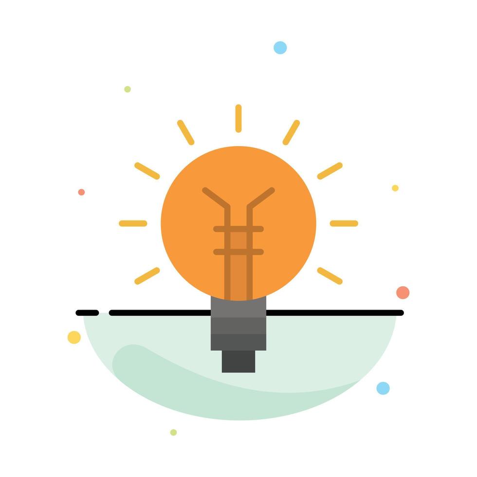Light bulb Bulb Electrical Idea Lamp Light Abstract Flat Color Icon Template vector
