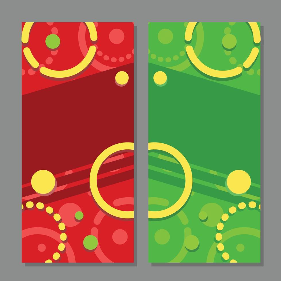Set of Vertical Abstract Design Banner vector