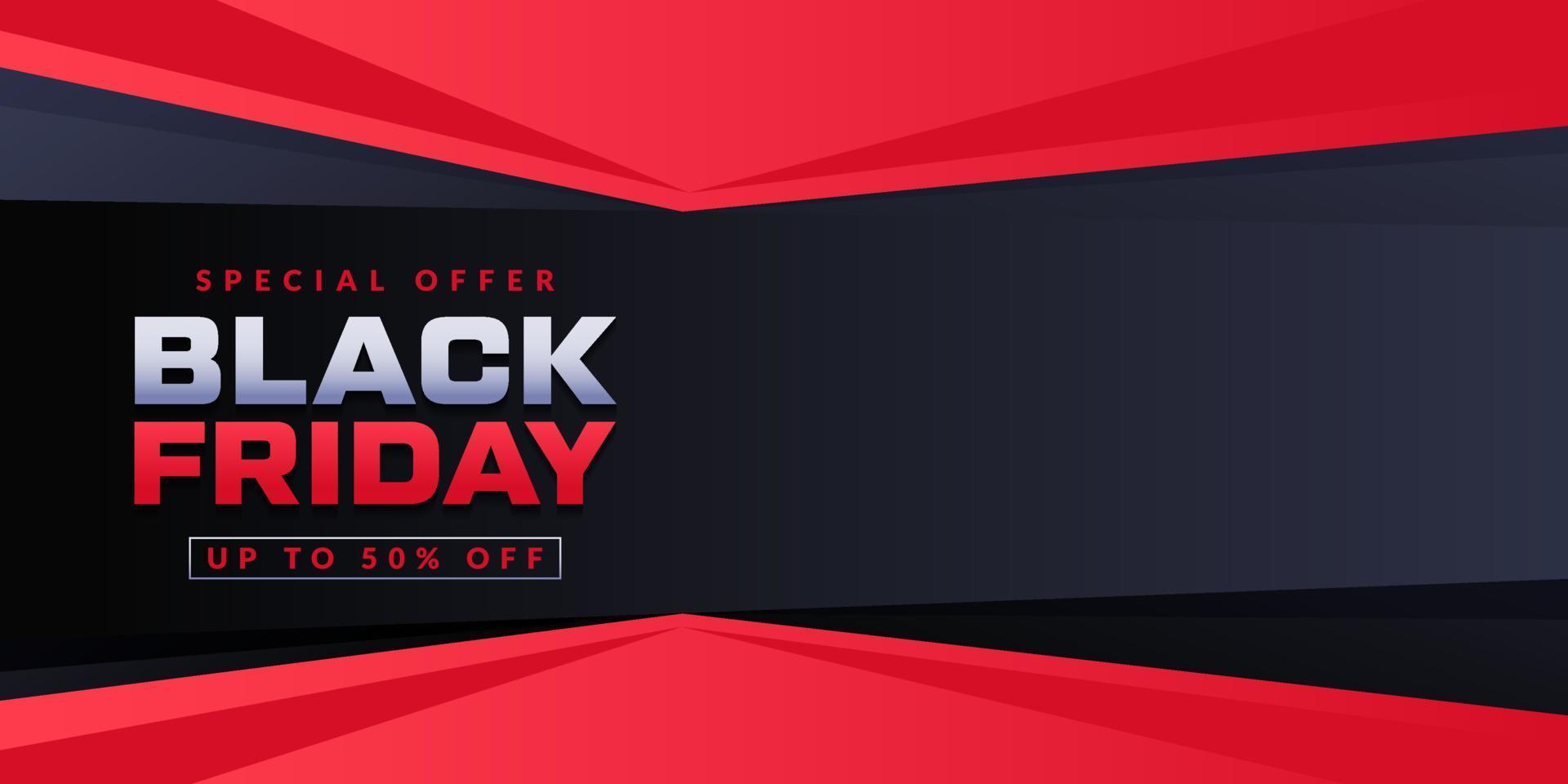 Black friday sale banner design, vector design background for media promotion and social media post with copy space for add photo product
