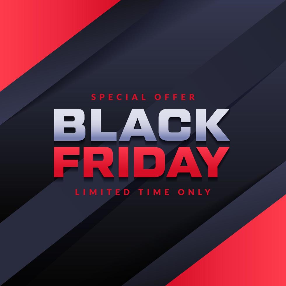Black friday sale banner design, vector design background for media promotion and social media post with copy space for add photo product