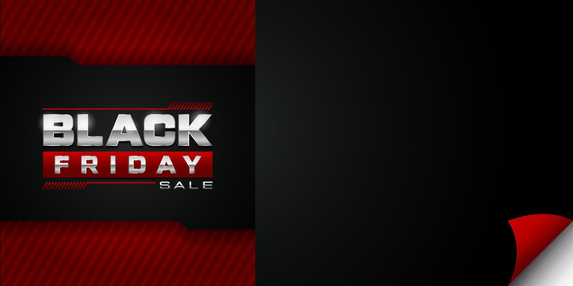 Black friday sale banner template for media promotion vector