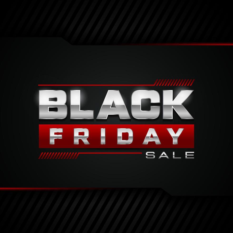 Black friday sale banner template for media promotion vector