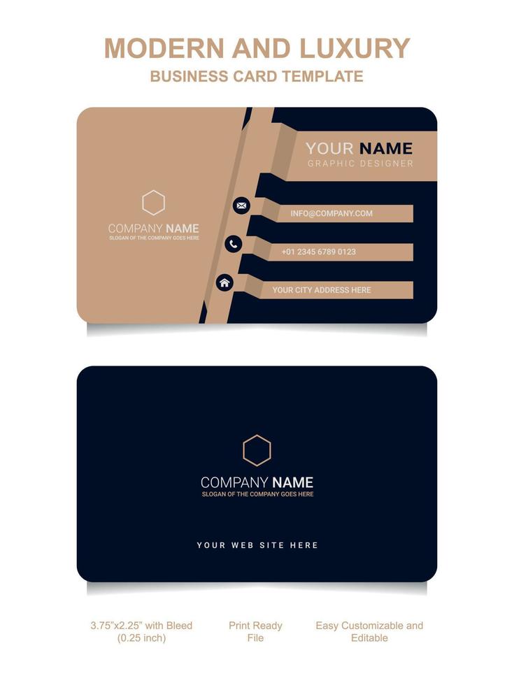 Premium Vector  Dark blue luxury business card design template