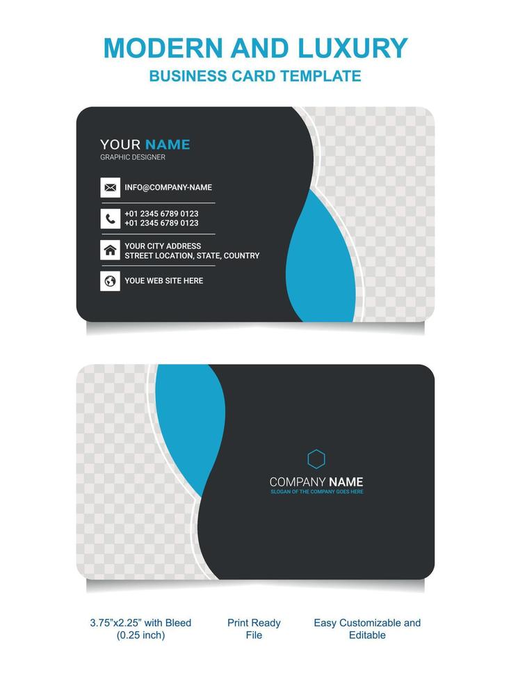 Corporate business card design template 13191535 Vector Art at Vecteezy