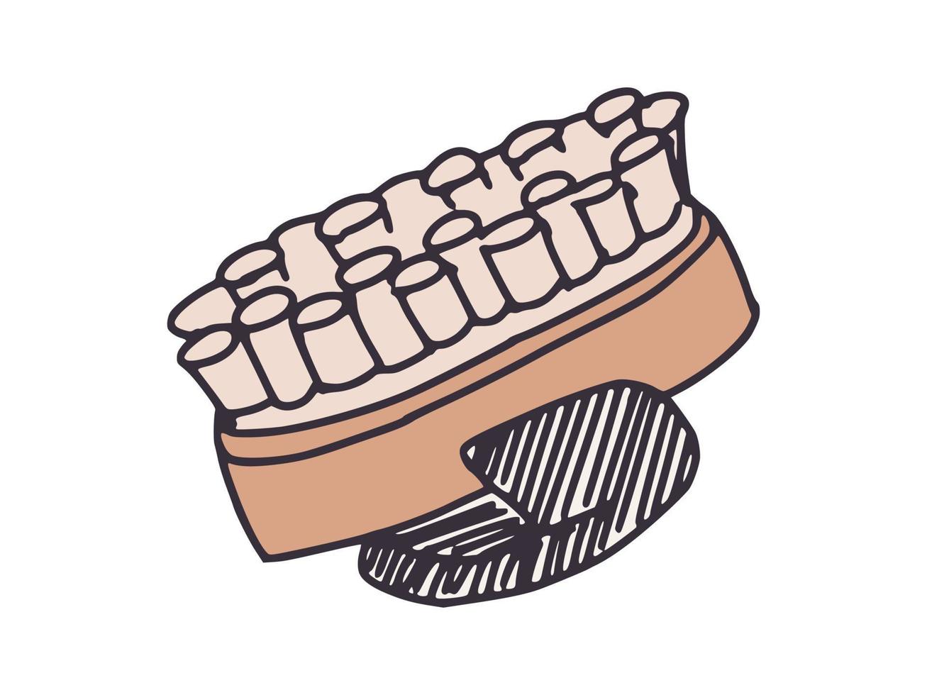 simple drawing massage brush spa industry new vector