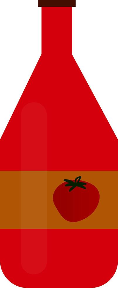 Bottle with ketchup sauce. vector