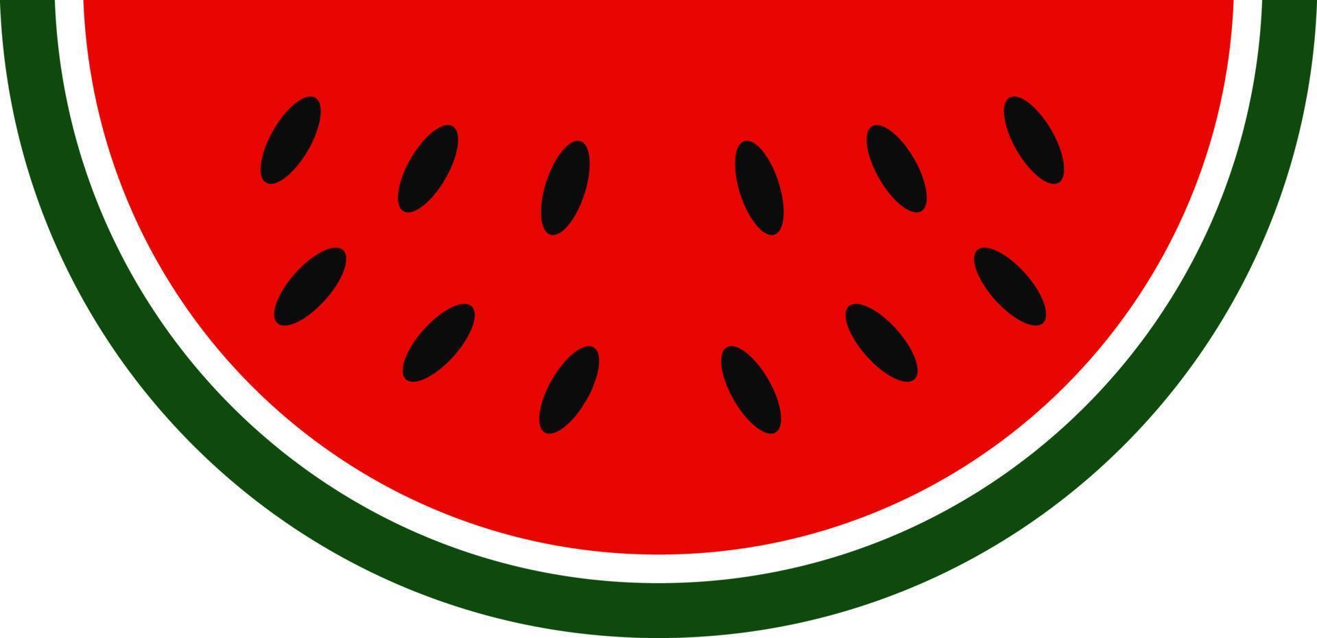 Slice of red watermelon. vector