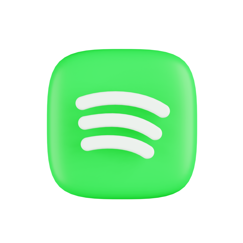 spotify 3d illustrazione png