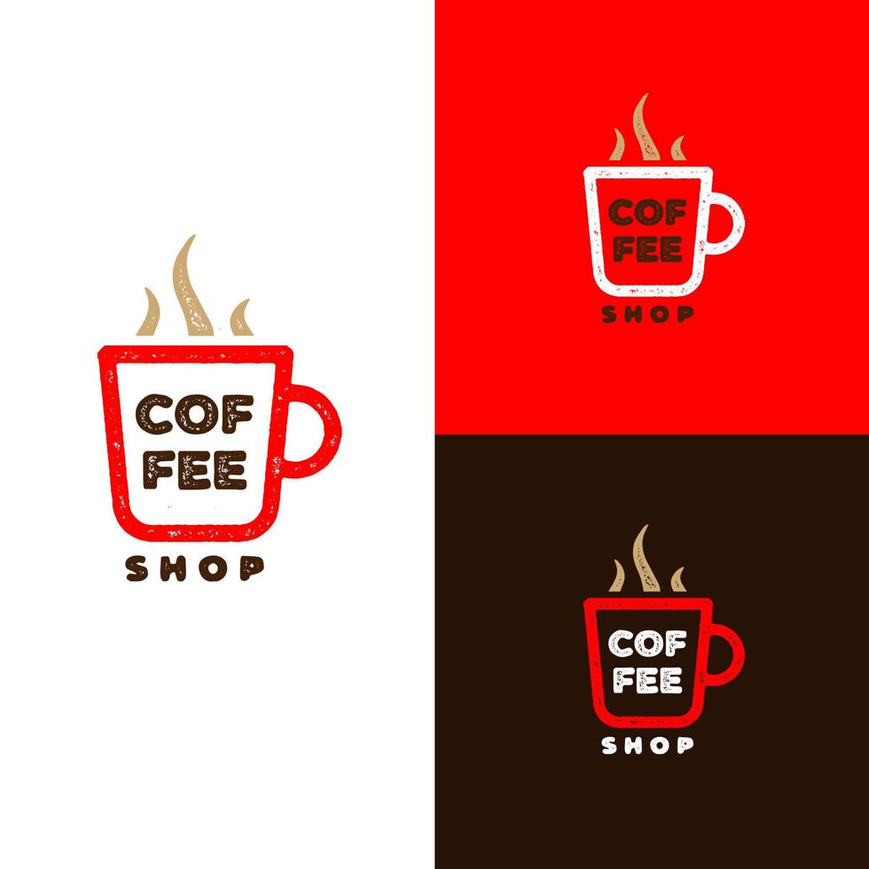 Coffee shop flame logo design inspiration template vector with creative symbol simple cup of coffee and fire flame