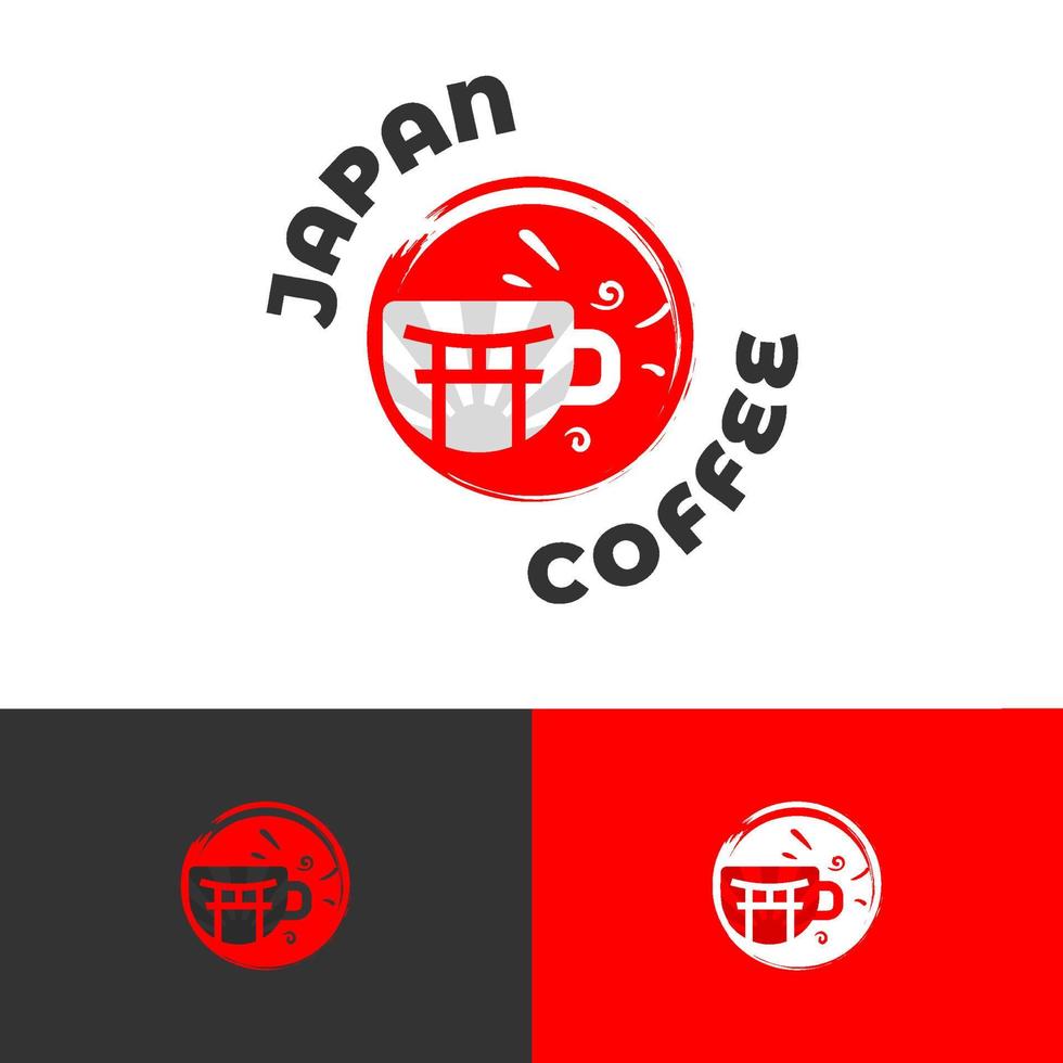 Japan coffee logo vector