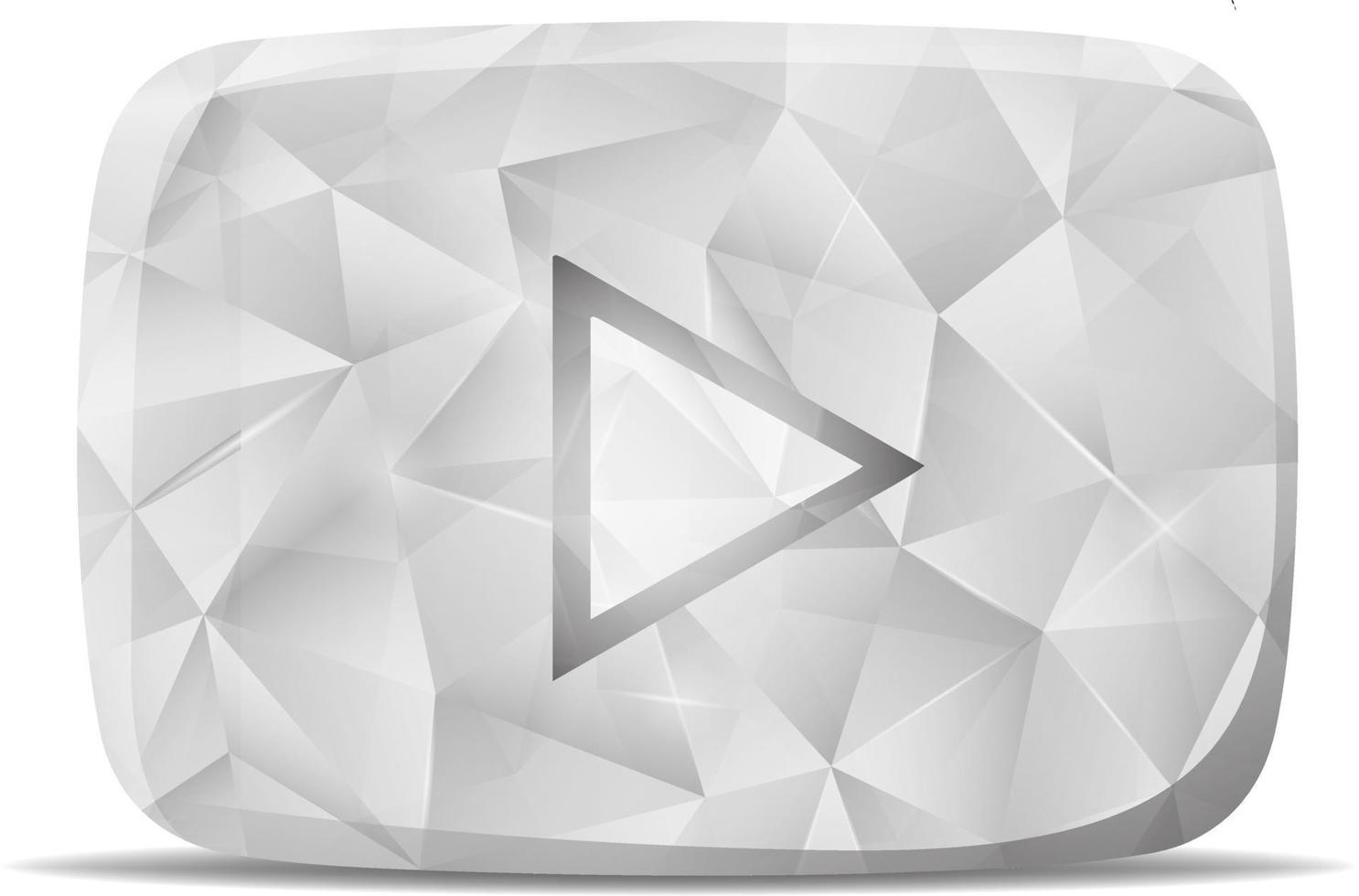 Silver Play Button Award 13191707 Vector Art at Vecteezy