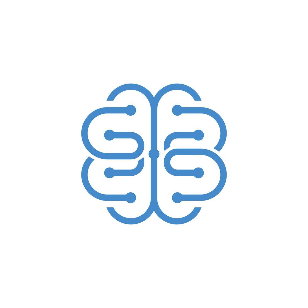 Brain Digital Tech Logo Vector