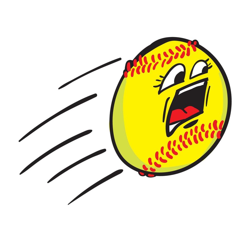 Screaming Homerun Softball vector