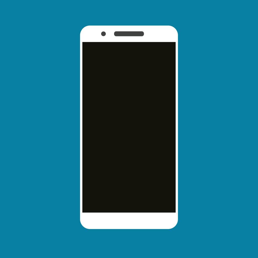 Smartphone sign symbol phone simple clip art vector illustration on white Background. black and white color cell Phone icon.