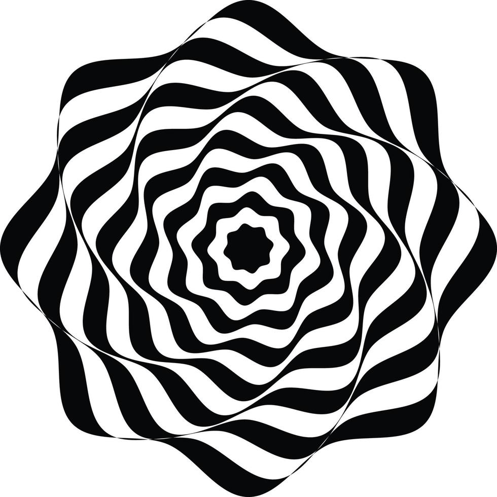 Optical illusion background optical illusion wavy flat wallpaper modern trendy curves or geometric zebra pattern texture vector design template