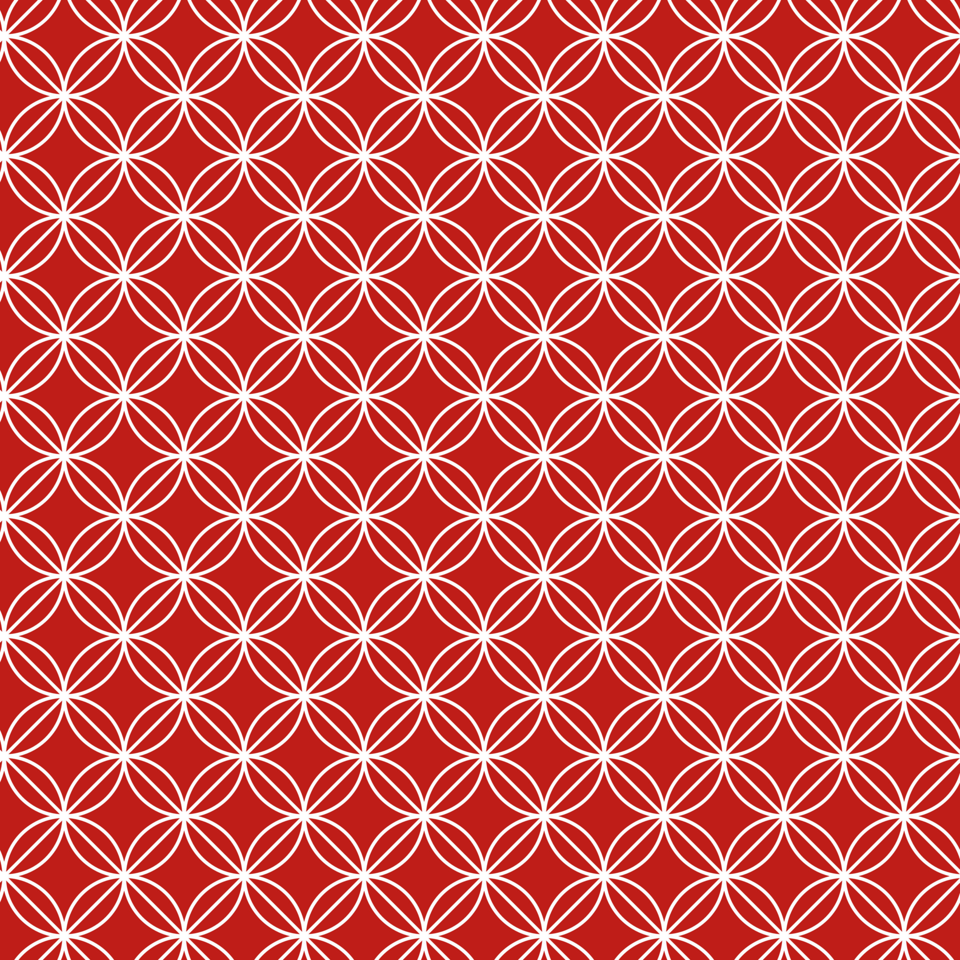 Seamless geometric pattern with intersecting circles on isolated red  background. Retro shapes. Design for wallpaper, wrapping paper, holiday  greetings, scrapbooking, winter, Christmas and New Year. 13191850 Vector  Art at Vecteezy