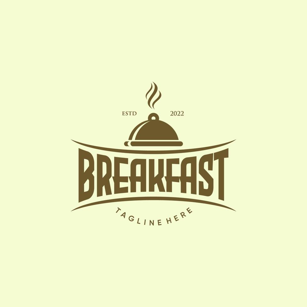 diseño de logotipo de desayuno vector