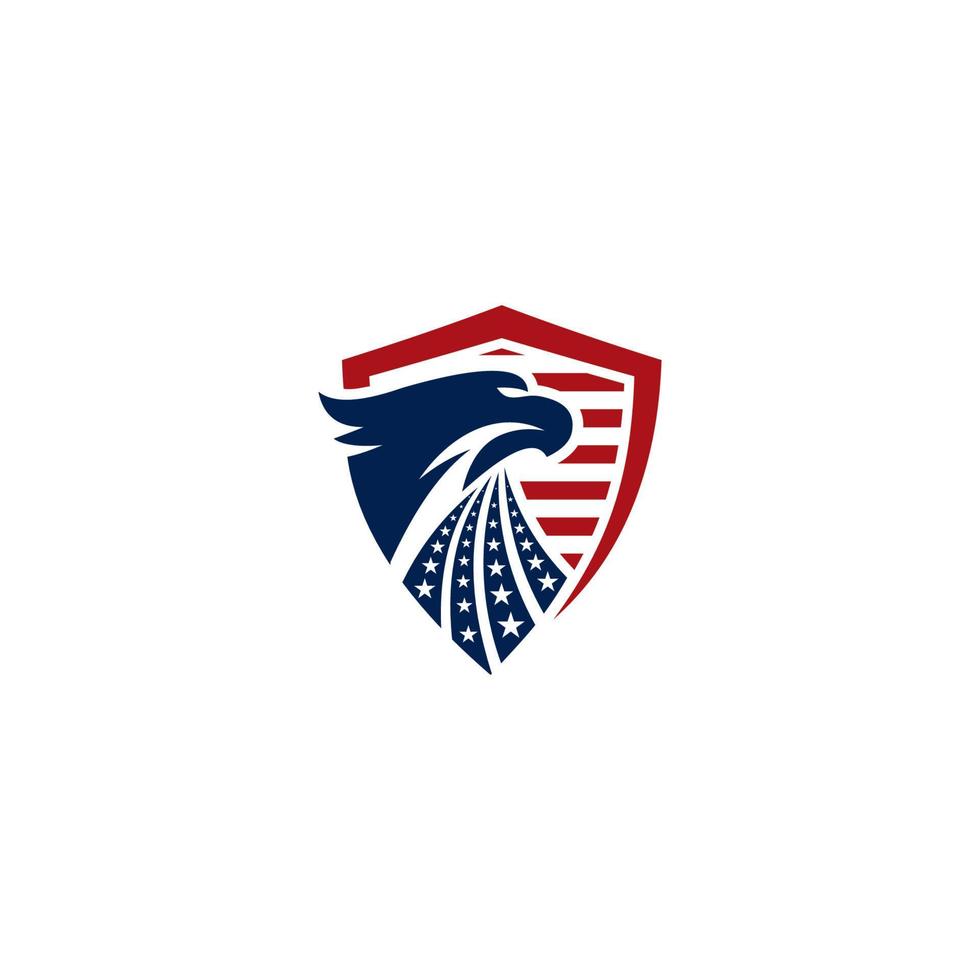 diseño del logotipo del águila americana vector