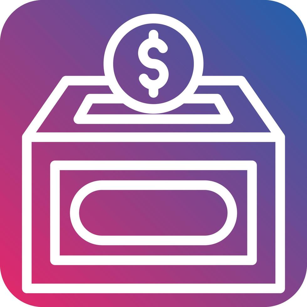 estilo de icono de donación vector