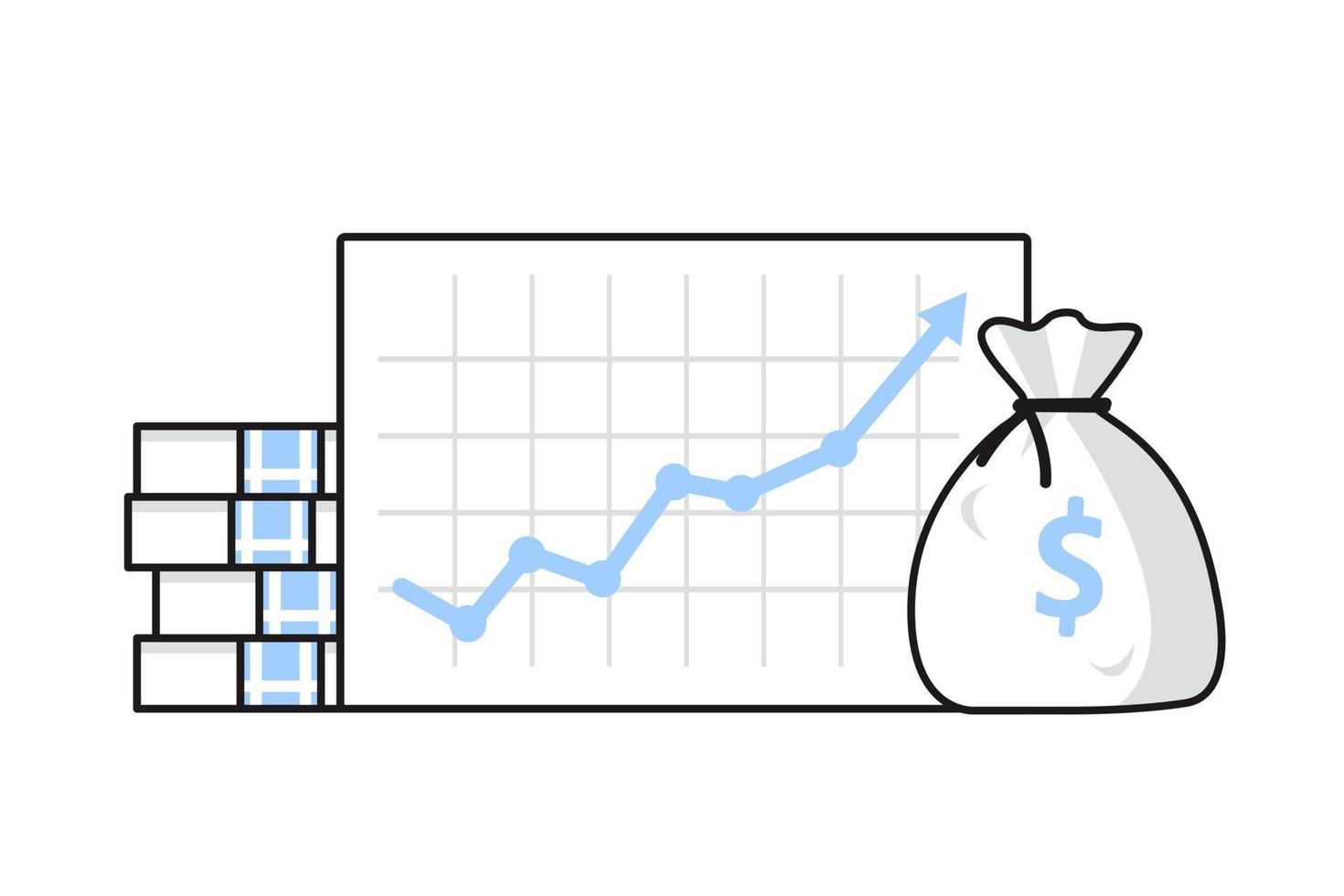 banner de concepto de análisis de inversión, planificación financiera, concepto de análisis de datos, concepto de negocio para marketing vector