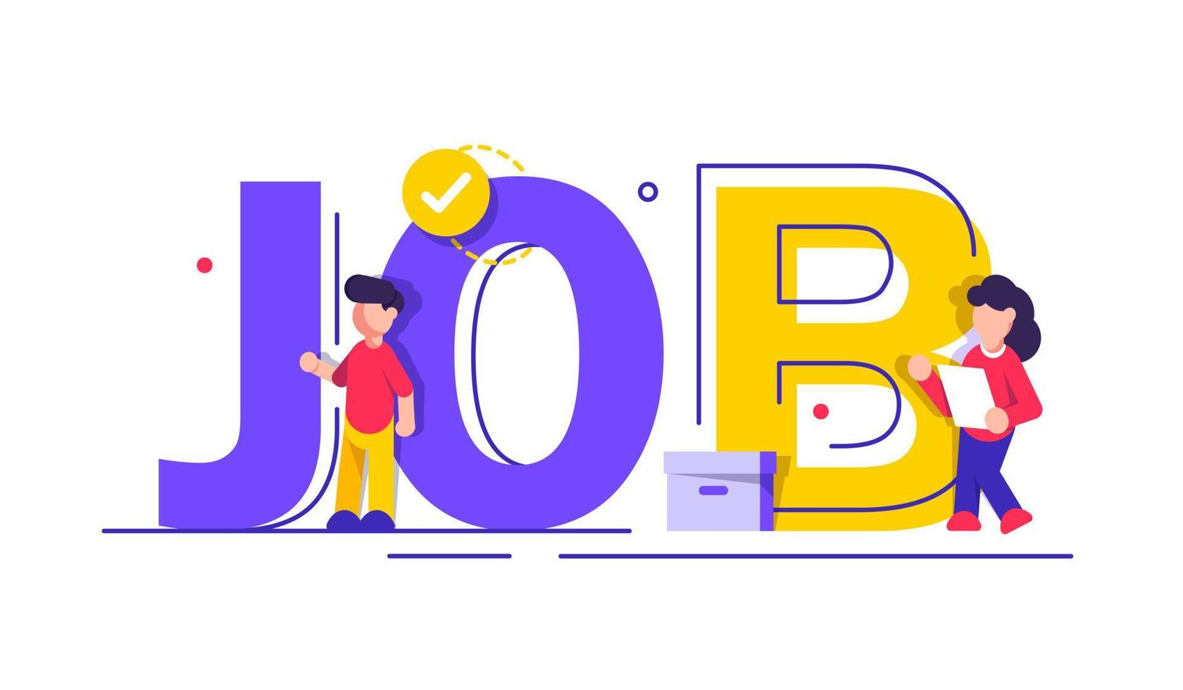 búsqueda de empleo, reclutamiento, grupo de trabajo, independiente, vector de diseño gráfico web