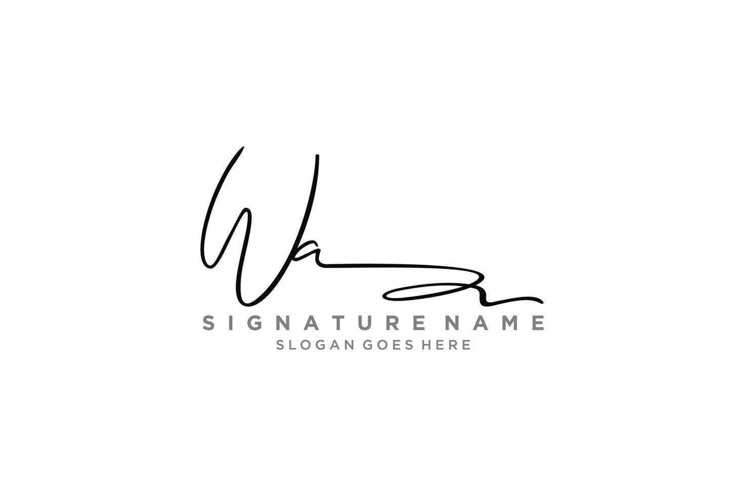 Initial WA Letter Signature Logo Template elegant design logo Sign Symbol template vector icon