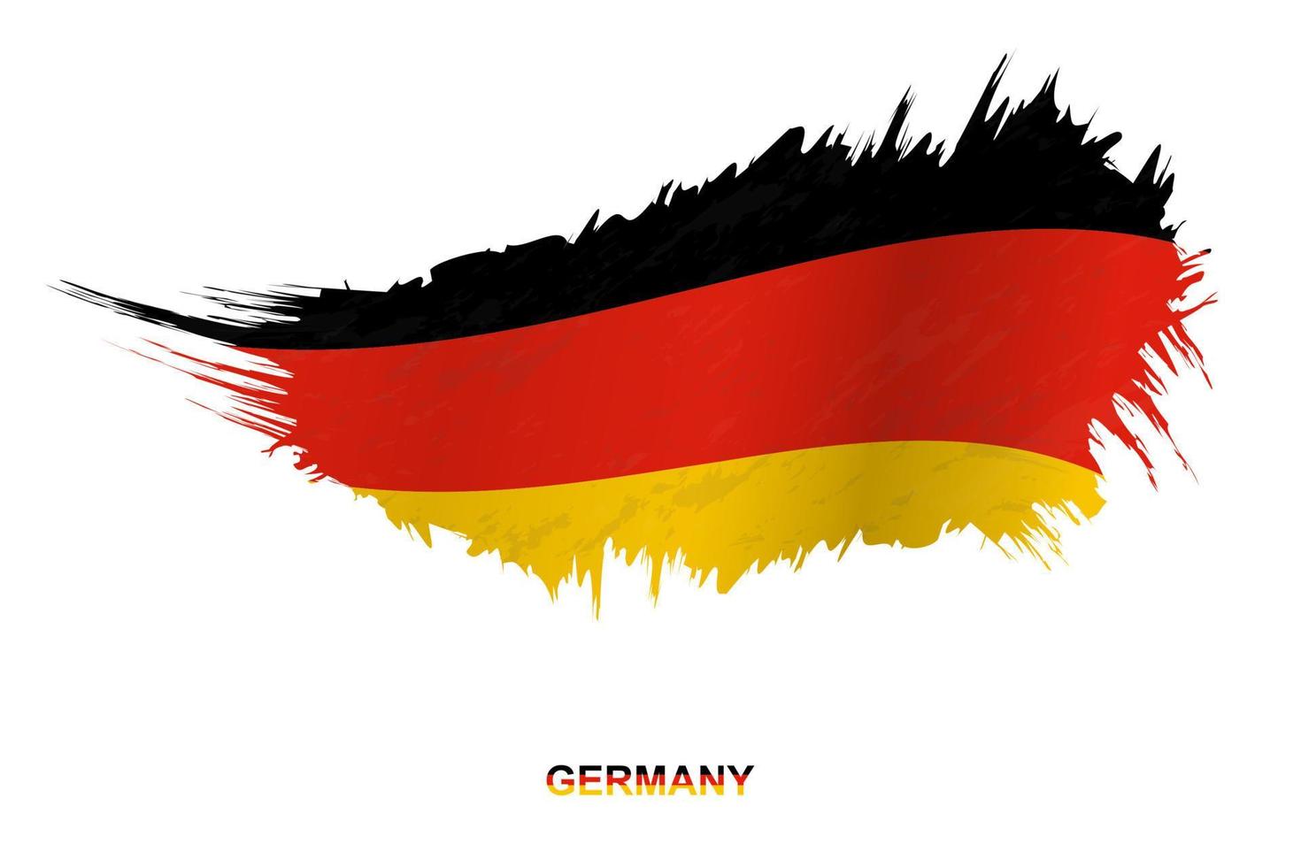 Flag of Germany in grunge style with waving effect. vector