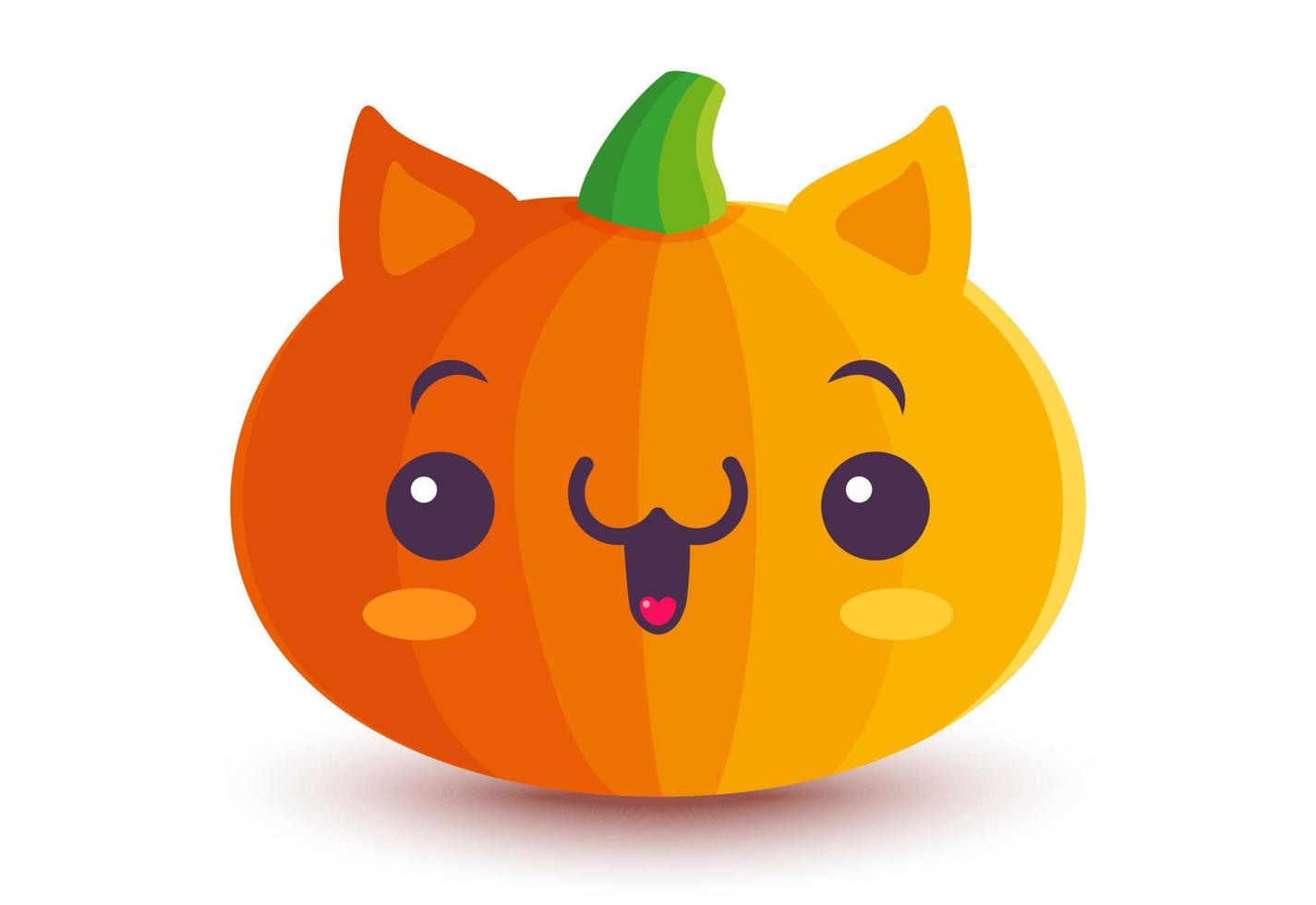 Cute pumkin in manga style. vector