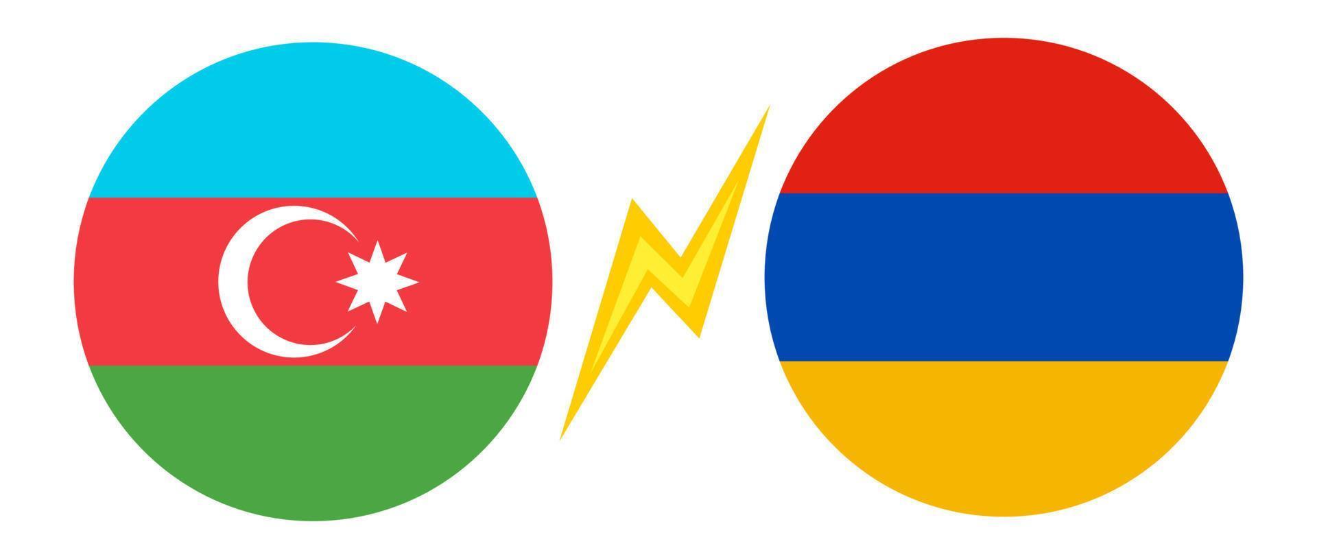 Azerbaijan vs Armenia. vector