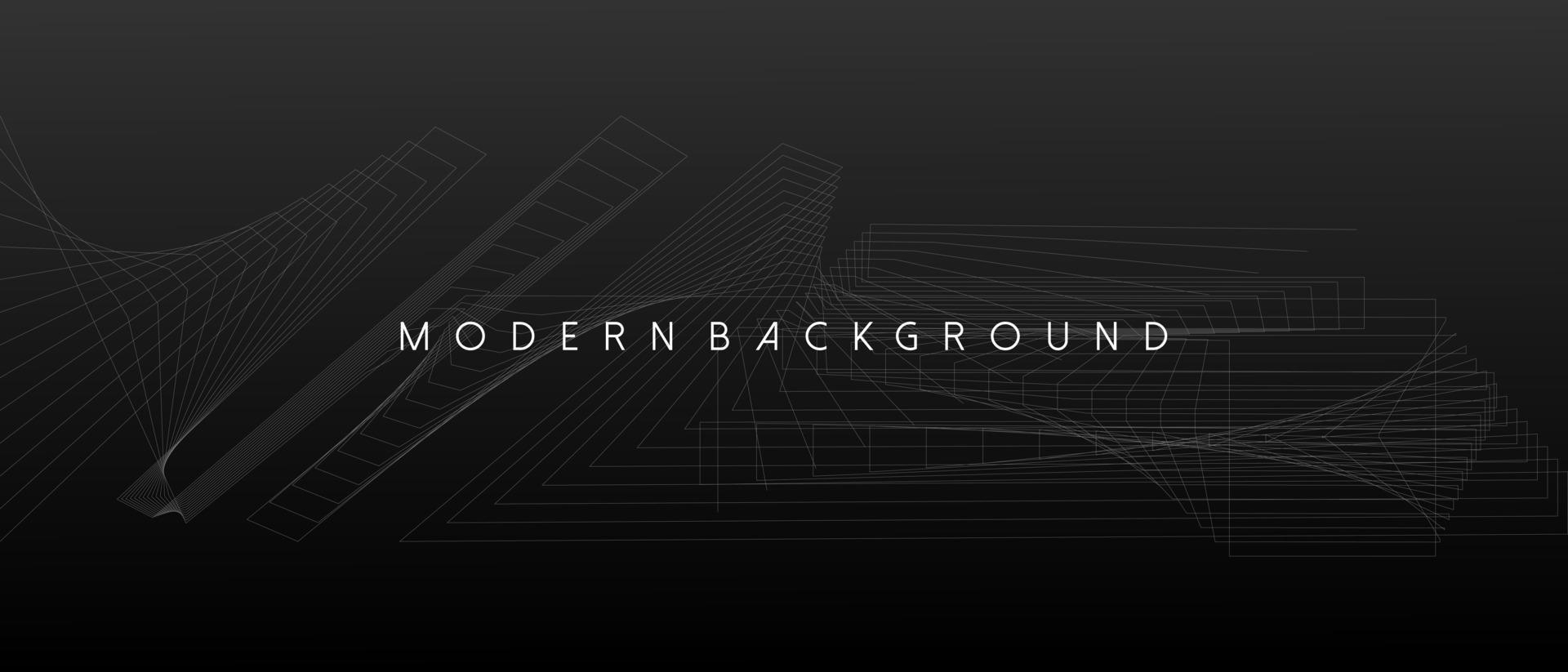 Modern background with grey abstract geometric and wavy lines. Vector Illustration