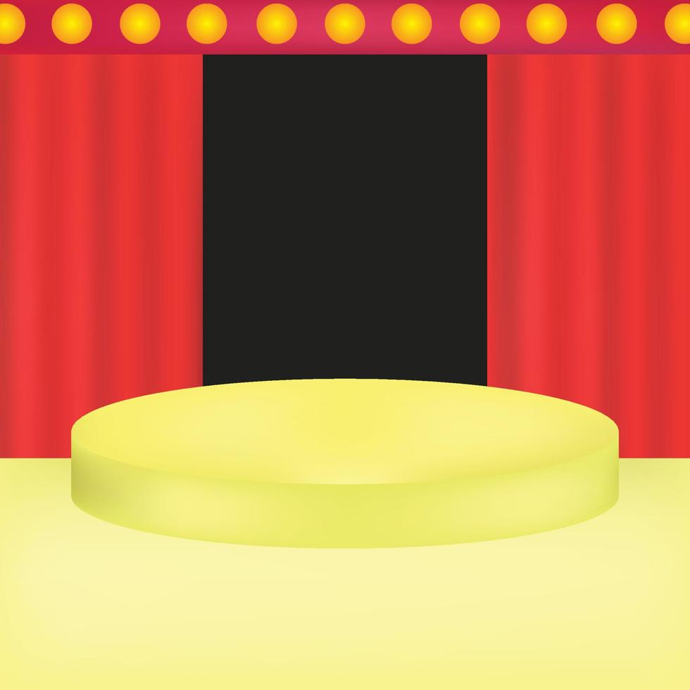 product stand podium circus theme vector