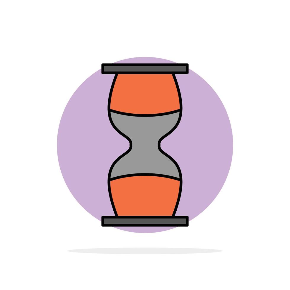 Hourglass Business Clock Sand clock Time Timer Abstract Circle Background Flat color Icon vector