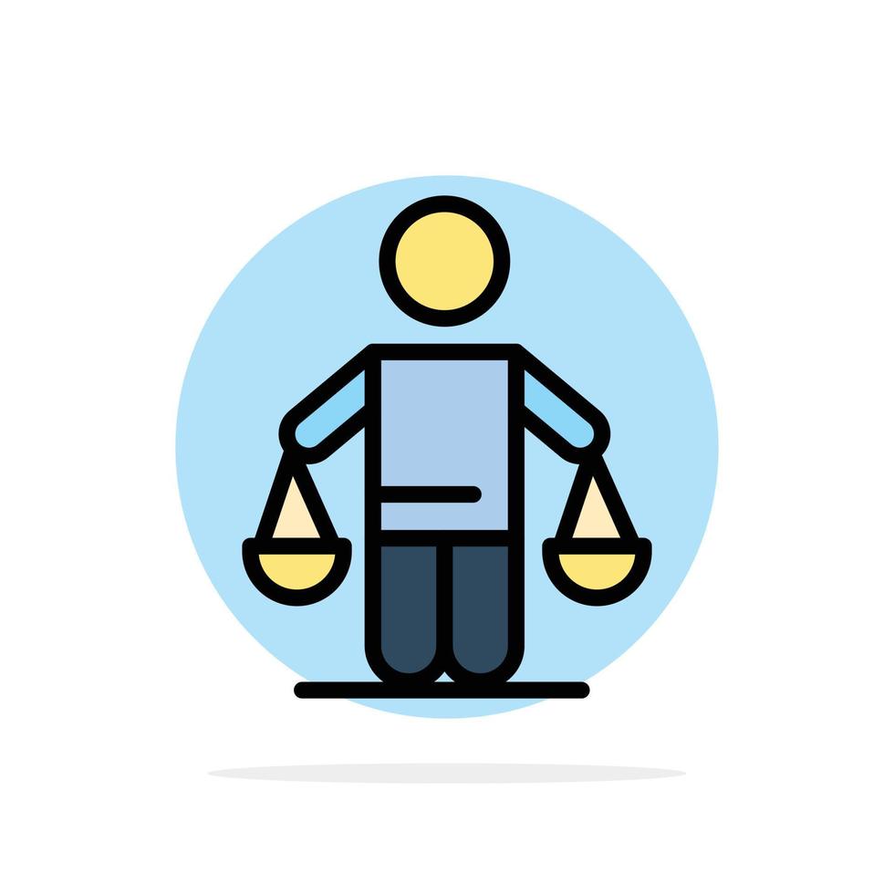 Patent Conclusion Court Judgment Law Abstract Circle Background Flat color Icon vector