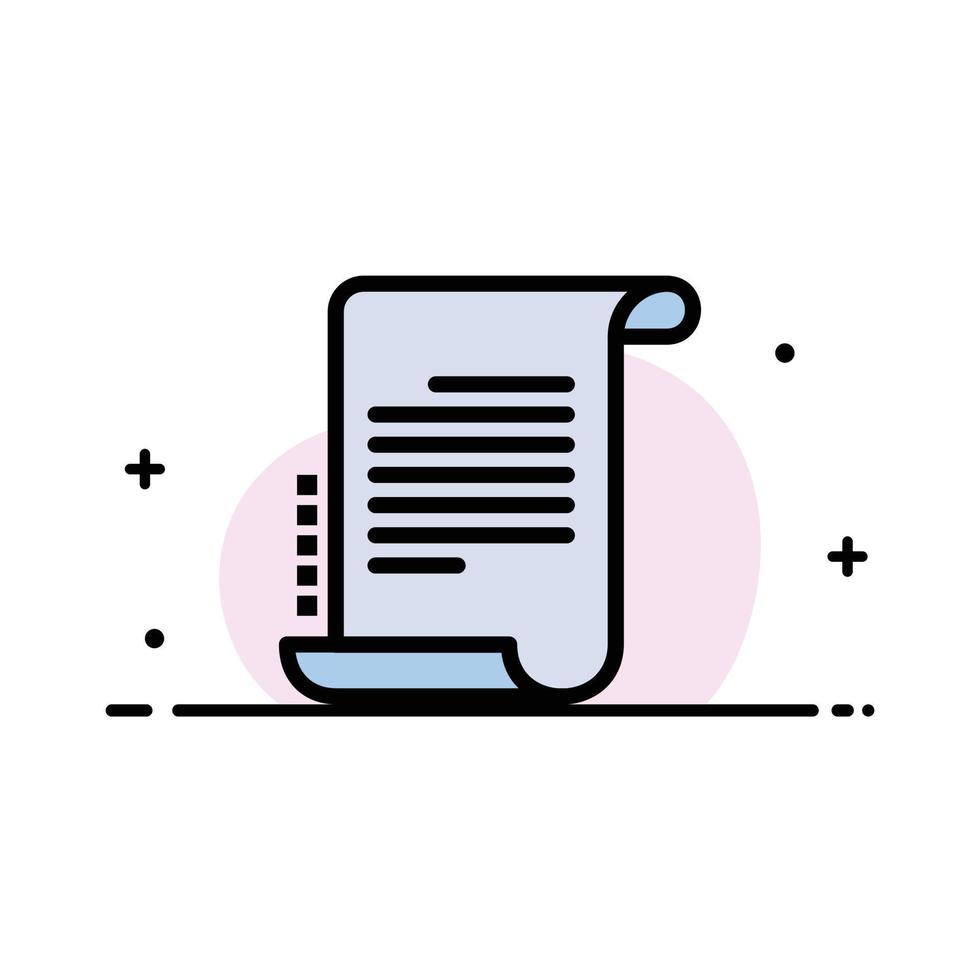 Decree Novel Scenario Screenplay  Business Flat Line Filled Icon Vector Banner Template