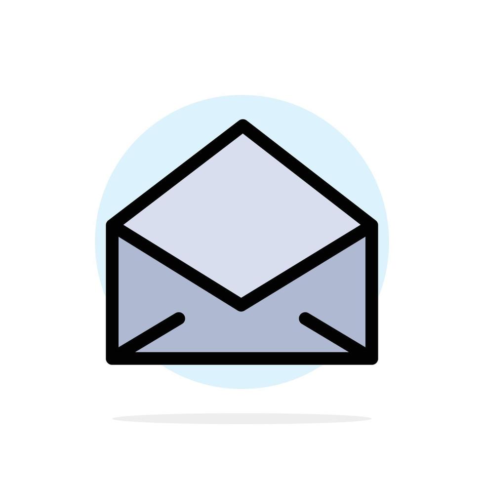 Email Mail Message Open Abstract Circle Background Flat color Icon vector