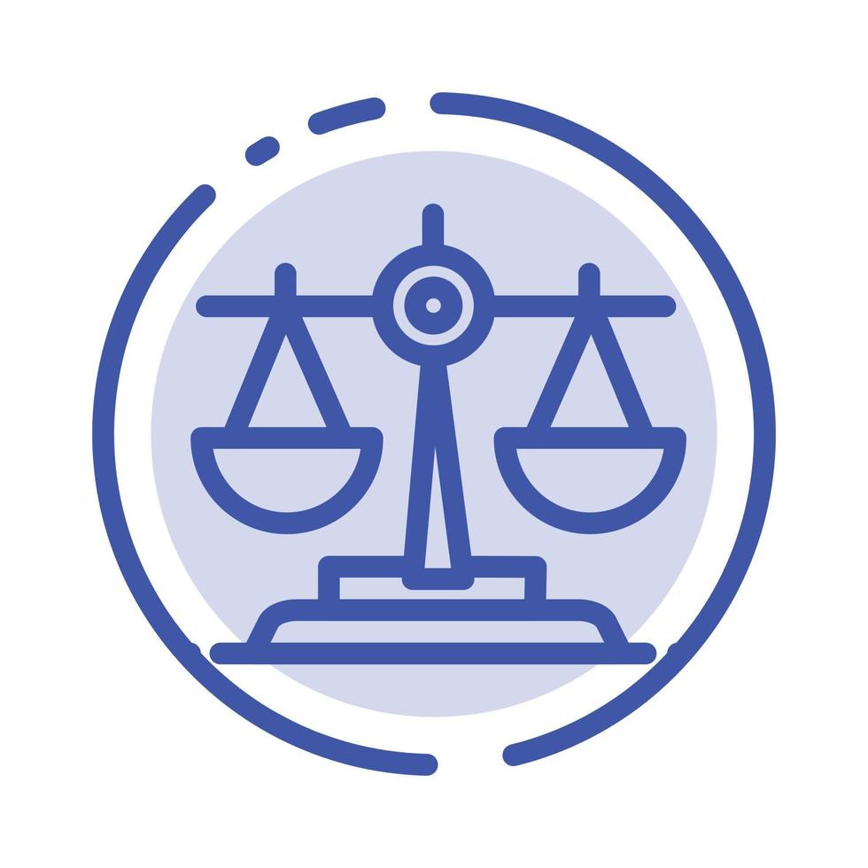 Balance Ireland Law Blue Dotted Line Line Icon vector