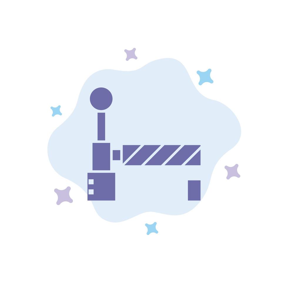 Flag Train Station Blue Icon on Abstract Cloud Background vector