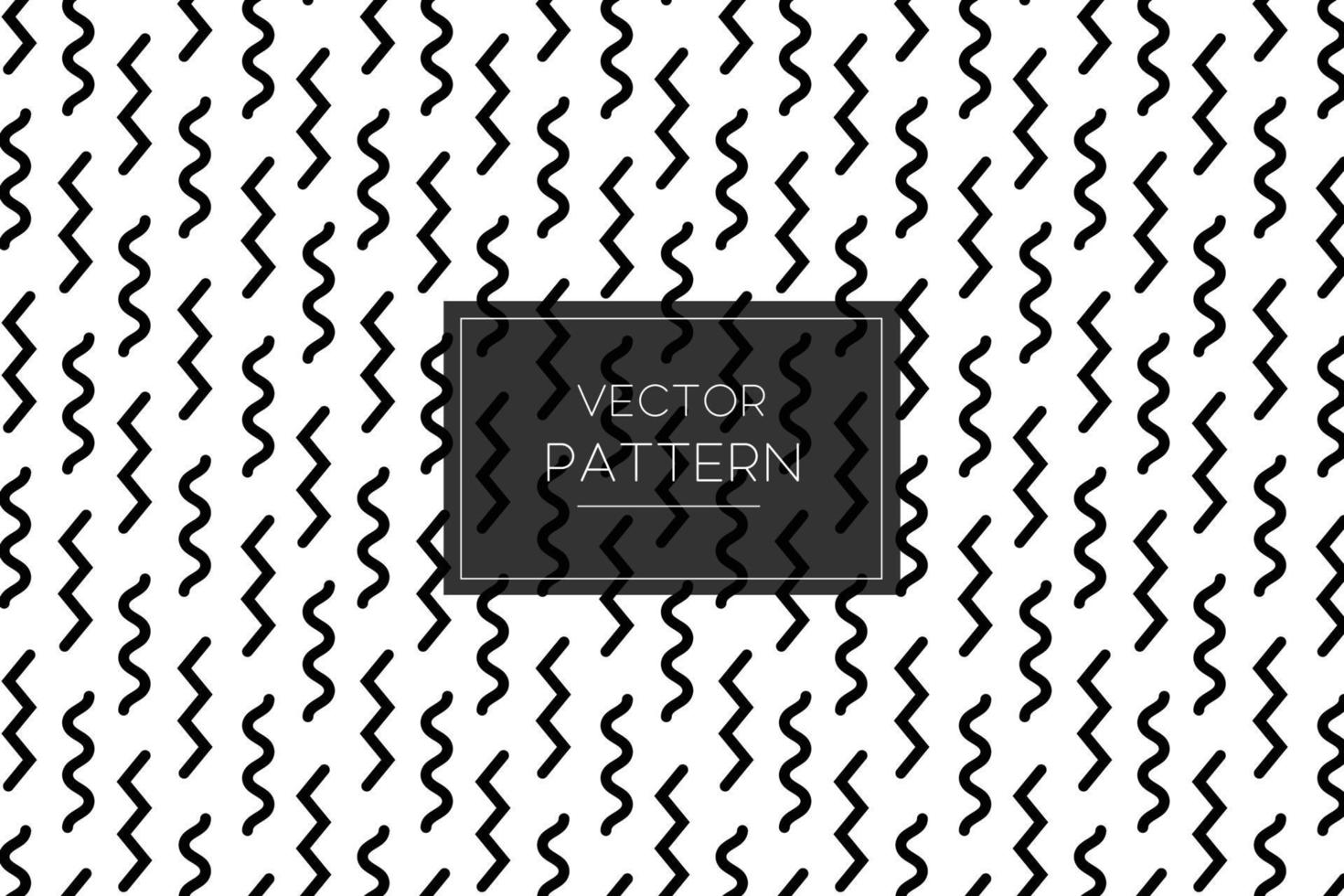 Wavy curvy black lines seamless repeat pattern on a white background vector